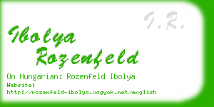 ibolya rozenfeld business card